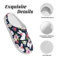 thumbnail image 5 of Yiaed Rabbit And Rose Print Slippers Fuzzy Warm Cozy Slippers Non Slip House Slippers For Indoor Outdoor Slippers House Slippers-39/40, 5 of 7