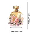 thumbnail image 4 of (LL044) (de Una Sola Cara) Adorno Del Serie Bodegones Botella Amarilla Perfume Flores 19 5, 4 of 7