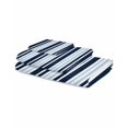 thumbnail image 2 of Navy Blue Towel Set of 3, Soft Microfiber Bath Towels, Hand Towel, Washcloths, Modern White Geometric Vertical Stripes Quick-Dry Absorbent Towels for Bathroom Kitchen Hotel Beach Gym Spa, 2 of 7