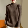 thumbnail image 2 of Women's Sweaters Womens Fall Clothes Women's Oversized Pullover Sweater Soft Knit Long Sleeve Round Neck Casual Comfortable Tops Loose Fit Solid Color Basic Sweater for Fall Winter, 2 of 3