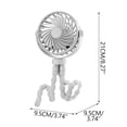 thumbnail image 6 of Portable Clip-On Fan for Baby Car Seats, USB Rechargeable Tripod Clip On Fan, Portable Stroller Fan, 3 Speeds Adjustable Personal Cooler for Strollers, Study Desks and Outdoor Travel, 6 of 7