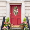 thumbnail image 6 of JHEHF 15.75 Inch Easter Floral Bunnies Wreath Spring Front Door Farmhouse Decor Happy Easter Day Garland for Home Door Garden Window Party Decorations, 6 of 7