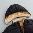 thumbnail image 6 of Toddler Kids Boys Girls Cute Solid Color Plush Cute Winter Thick Casual Keep Warm Hooded Coat Jacket, 6 of 8
