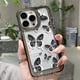 thumbnail image 3 of Funda Para Samsung Galaxy A73 A54 A53 A34 A33 A23 A14 A13 A04S 4G 5G Cubierta Trasera Negro Blanco Mariposa Transparente Teléfono Casos Duro Espalda Suave Borde, 3 of 4