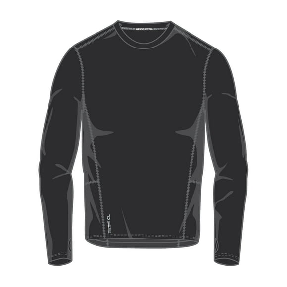 Duofold Mens Varitherm Brushed Back Long Sleeve Crew, S, Black
