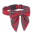 thumbnail image 1 of Christmas Dog Collier avec Nœud, Colliers de Noël pour Chien en Coton Réglable à Carreaux Rouges avec Nœud Papillon pour Grands Chiens et Animaux, 1 of 6