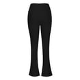thumbnail image 4 of FAIWAD Women Split Hem Flared Leggings High Waist Elastic Yoga Pants Workout Jogger Trousers (3X-Large, Black), 4 of 6