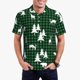 thumbnail image 1 of Balery Christmas tree green plaid Camisa Polo de Hombre con Estampado, de Manga Corta y Tejido Medio, Camisa Tipo Golf Polo-4X-Large, 1 of 6
