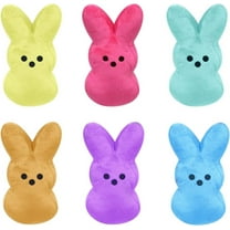 Farship Easter Bunny Plush Toys 6Pcs Easter Peep Plush Cute Animal Bunny Stuffed Doll Toy Easter Basket Stuffers Gift Toys for Kids
