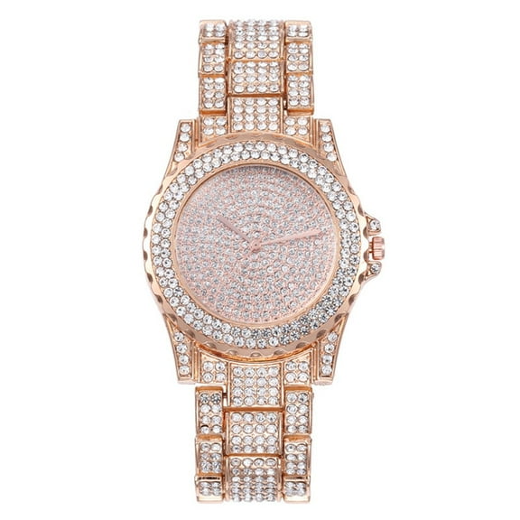 Steel Strip Diamond Studded Starry For Crystal Quartz Watch