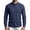 Navy, variant on Atkumj Mens Linen Shirts Fashion Stand Collar Chest Pocket Button Down Shirt Casual Solid Color Long Sleeve Shirts M