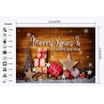 thumbnail image 2 of ABPHOTO 7x5ft Photography Backdrop Merry Christmas Tree Gifts Stars Balls Bokeh Vintage Wood Floor Winter Snow Scene Xmas Backdrops Seamless Kids Girl Adults Happy New Year, 2 of 3