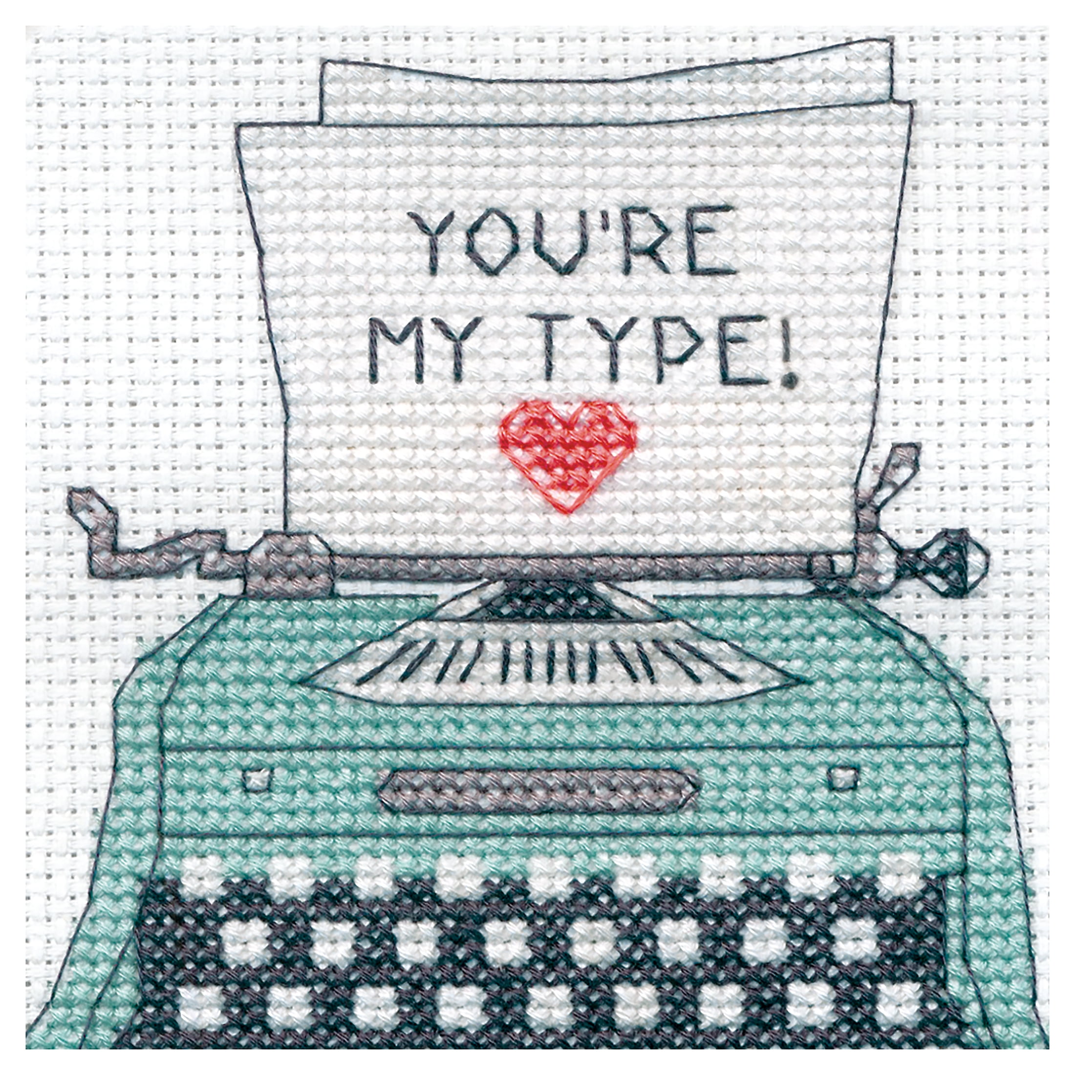 Dimensions My Type Counted Cross Stitch Kit, 14 Count Aida, 6" Diameter