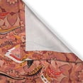 thumbnail image 3 of Ambesonne Peach Kitchen Curtains, Floral Vibrant Drawing, 55"x45", Peach Orange Black, 3 of 3
