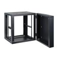 thumbnail image 4 of AEONS 12U Professional Wall Mount Server Cabinet Enclosure Double Section Hinged Swing Out 19-Inch Server Network Rack Locking Glass Door 22-Inches Deep Black (Fully Assembled), 4 of 4