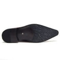 thumbnail image 3 of Men's Urban Pointy Metal Tip Slip On Loafers Formal Dress Shoes, Red, 12, 3 of 3