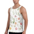 thumbnail image 2 of Logiee Wildflower Watercolor 2 Print Men's Workout Tank Top,Quick Dry Workout Tank Top,Gym Muscle Tee,Fitness Bodybuilding Sleeveless T Shirt-X-Large, 2 of 7