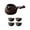 Black, variant on Tongina Elegant Pottery Teapot and Cups Set for Steeping Hot Water Portable Loose Leaf Tea Pot with Heat-resistant Handle Tea Maker for Outdoor Adventures Black