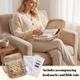 thumbnail image 4 of Pzuqiu Cross Flower Quilted Bible Cover for Women Large Bible Cover Case Water-Resistant Bibles Study Supplies with Tags&Bookmark Church Bag Tote Bags Christian Gifts for Girls, 4 of 7