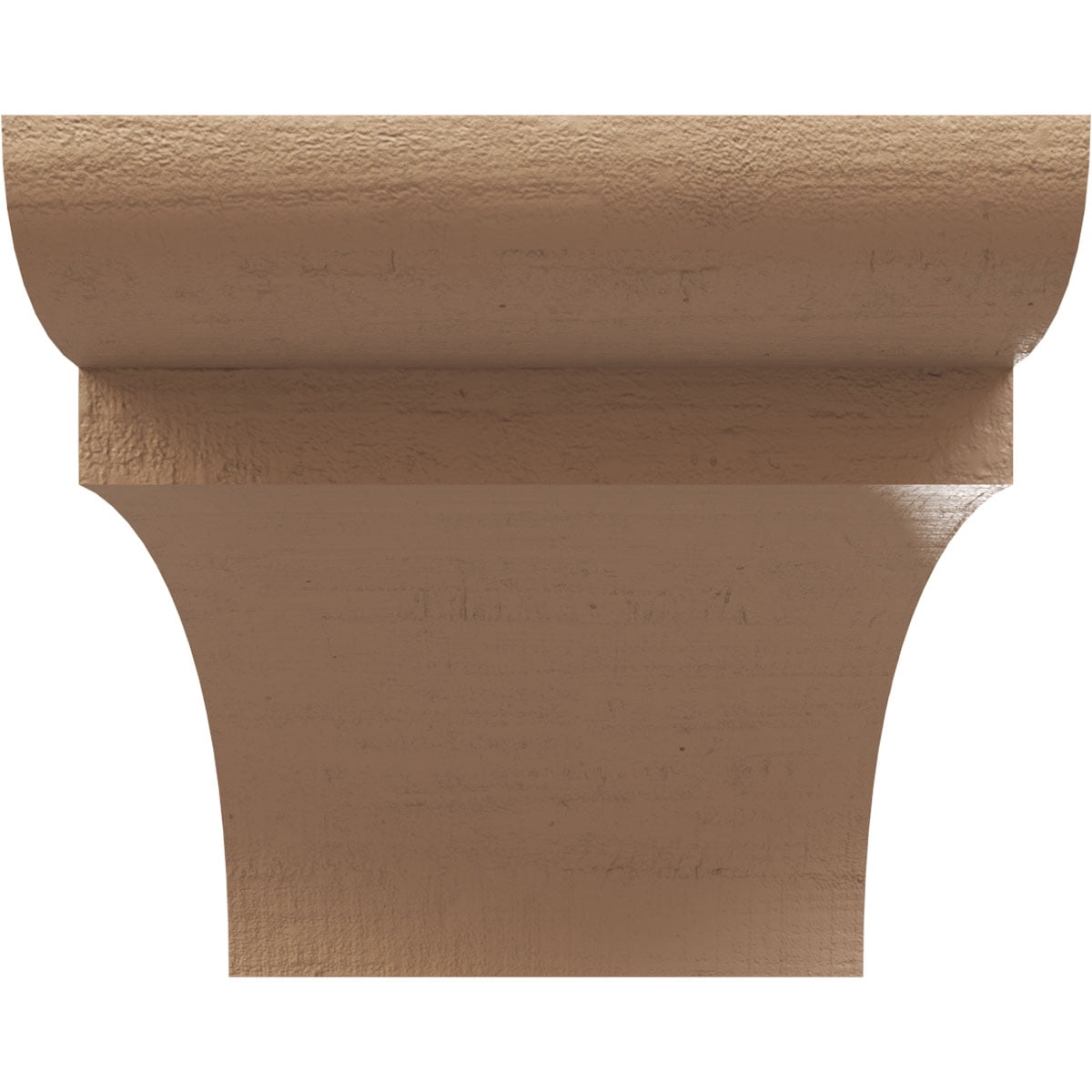 4"W x 8"D x 4"H Wide Yorktown Rough Cedar Woodgrain TimberThane Corbel, Primed Tan