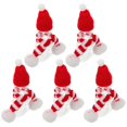 thumbnail image 1 of Gingerbread Man Shaped Bottles Small Juice Bottle With Scarves Hats 50ml Airtight Refillable Christmas Parties 5Pcs, 1 of 5