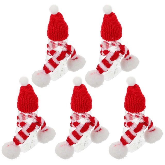 Gingerbread Man Shaped Bottles Small Juice Bottle With Scarves Hats 50ml Airtight Refillable Christmas Parties 5Pcs