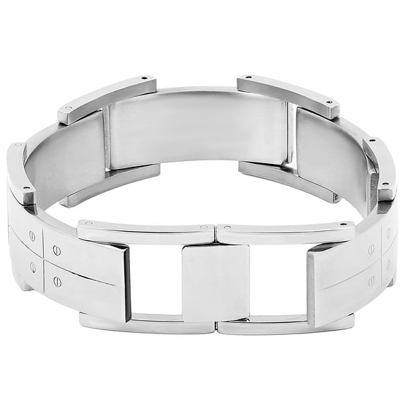 Men's Bold Stainless Steel Quad Bracelet, 8 inch