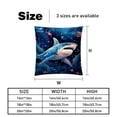 thumbnail image 5 of Starry Shark Chair Pillow Covers Set with Unique Patterns for Bed and Throw Pillows - Sizes 16x16, 18x18, 20x20 Inches for Various Occasions - Set of 2 Items, 5 of 6