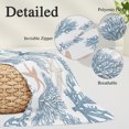 thumbnail image 4 of Light Blue Coral Coastal Long Body Pillow Cover 20x60 Inch, Summer Beach Starfish Shell Decorative Pillowcase with Zipper, Microfiber Pillow Protector, Soft Breathable Long Pillowcases for Women, 4 of 9