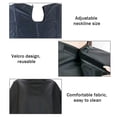 thumbnail image 3 of Capa de maquillaje grande, capa para teñir el cabello, impermeable, bata corta para salón de belleza para clientes, capas reutilizables para peinar, peluqueros y champú con cierre a presión, 3 of 6