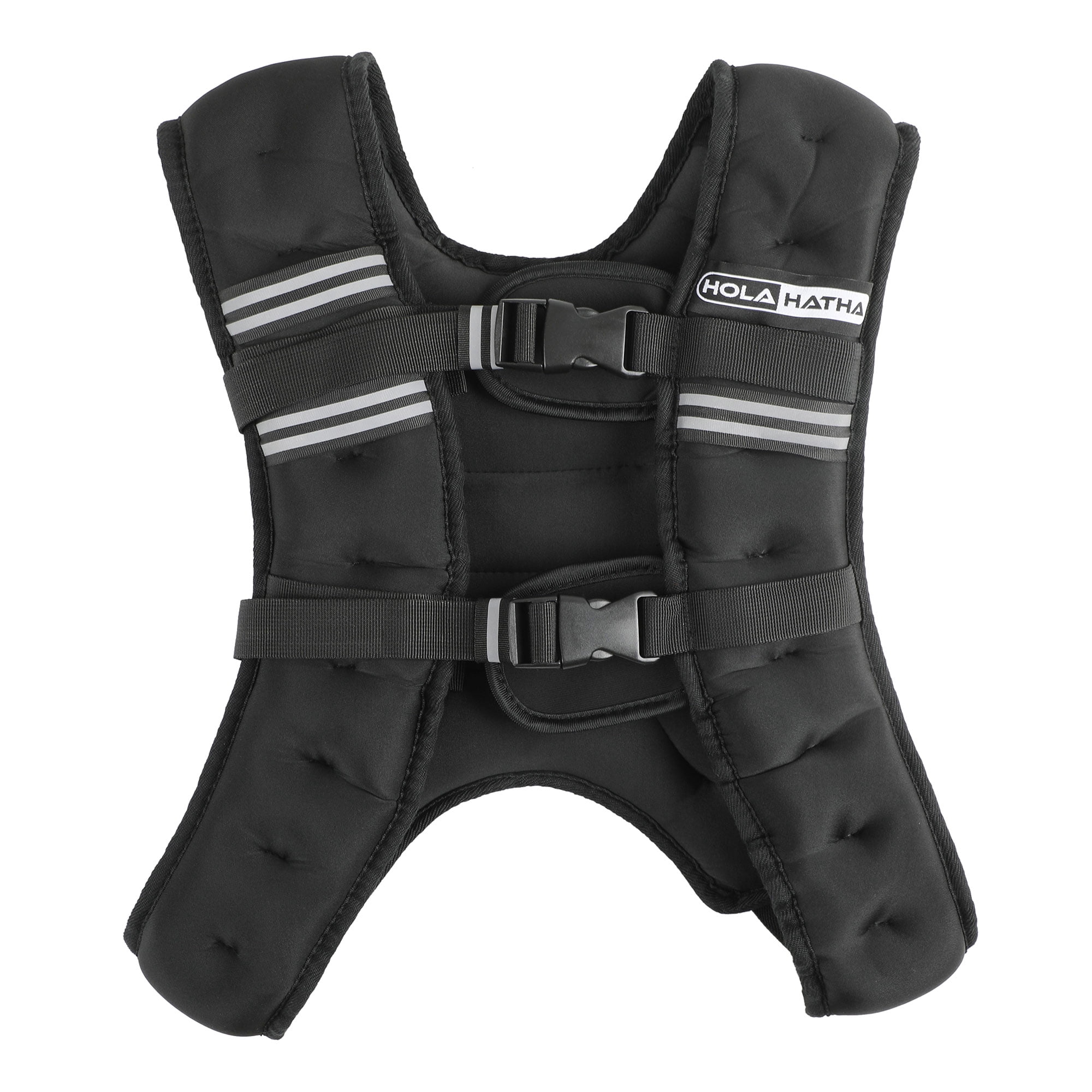 HolaHatha Weighted Vest for Running w/ Reflective Stripes & Elastic Straps