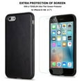 thumbnail image 3 of iPhone 6s Case, Tendlin Premium Leather Back Flexible TPU Silicone Hybrid Soft Slim Cover Case for iPhone 6 and iPhone 6s (Black), 3 of 3