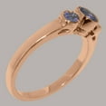 thumbnail image 4 of LBG British Made 18k Rose Gold Natural Tanzanite Womens Anniversary Ring - 33 size options - Size 6.5, 4 of 6