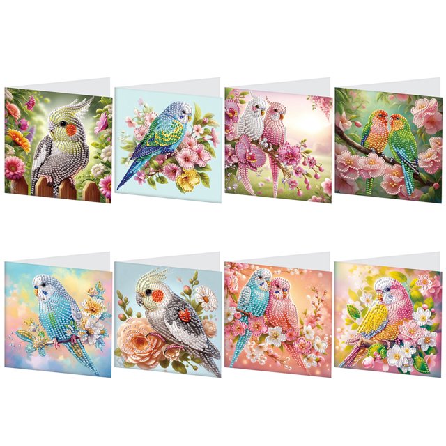 Tarjeta Deseos Diarios Diamantes Pintura DIY 8 Piezas Animal para Adultos Y