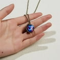 thumbnail image 5 of Glow In The Dark Galaxy System Double Sided Glass Dome Planet Necklace Pendant, 5 of 5