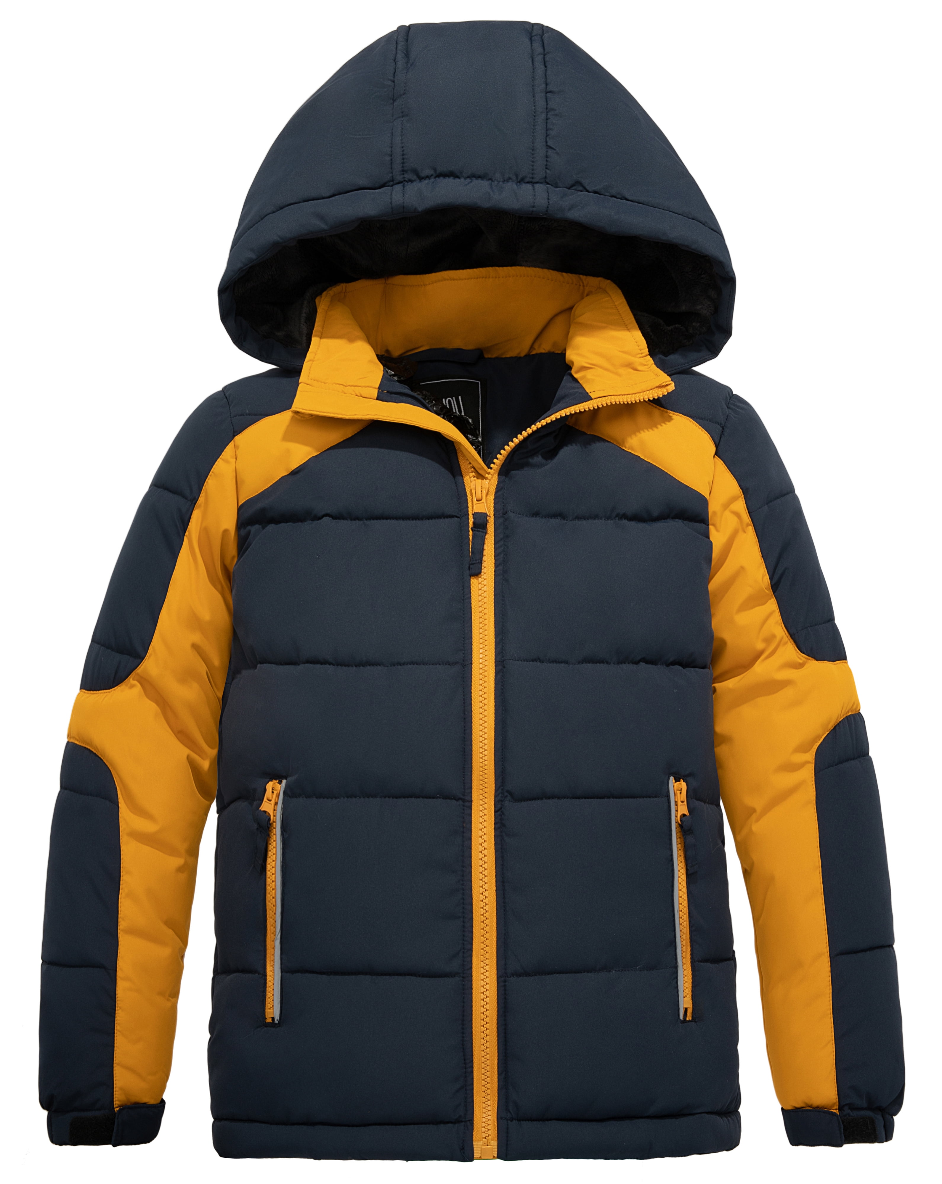ZSHOW Boys' Puffer Jacket Warm Winter Coat Waterproof Hooded Outerwear 