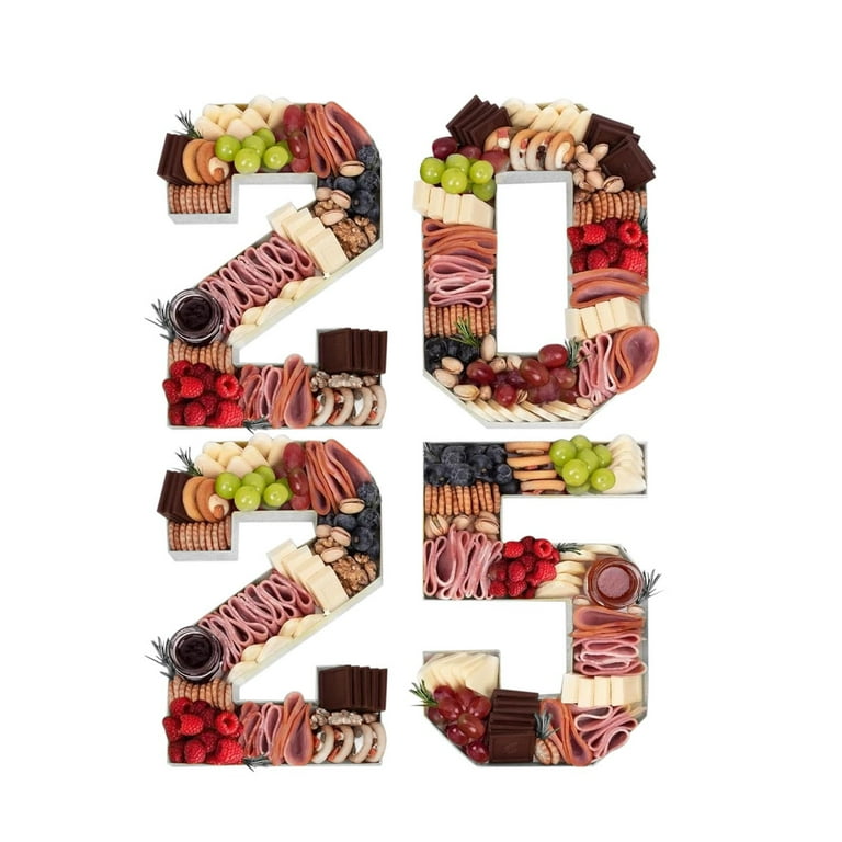 Number shaped charcuterie board