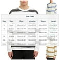 thumbnail image 3 of Atogsazn Men's Striped Shirt Casual Crewneck Long Sleeve Pullover Tshirt Fall Outfit Outerwear Clothing 03-Green L Fashion, 3 of 5