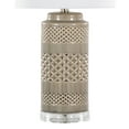thumbnail image 4 of LumiSource Casa 21" Ceramic Table Lamp w/ Cylindrical Base & Linen Shade (Set of 2) Opal Grey Ceramic/White Shade, 4 of 5