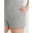thumbnail image 5 of Joyspun Women's Ribbed Knit Pull On Sleep Shorts, Sizes S to 3X, 5 of 6