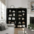 thumbnail image 3 of 5 Tier Farmhouse Bookcase, 67.4" Tall Book Shelf with Storage, Wooden Bookshelves 5 Shelf Display Shelves for Home Office(67.4" H x 31.5" W x 12.8" D) (Black, 67.4" H x 31.5" W x 12.8" D), 3 of 4