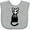 AC-Heather Grey, variant on Inktastic Skeleton Cat Boys or Girls Baby Bib