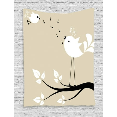 Birds Tapestry Two On A Branch Singing Love Songs Friend Birds Tapestry Two On A Branch Singing Love Songs Friend Valentine Hope Living Wall Hanging For Bedroom Room Dorm Decor