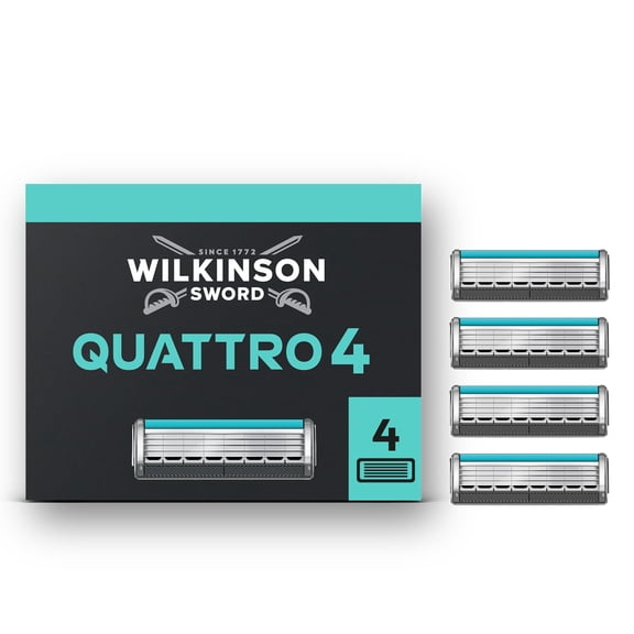 Cartucho de Cuchillas Wilkinson Sword Quattro Titanium 4 unidades