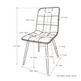 thumbnail image 4 of CorLiving Ivo 3-Piece Bistro Dining Set with White Marbled Engineered Wood and Metal Pedestal Table and Velvet Upholstered Chairs, 4 of 8