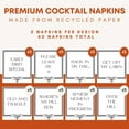 thumbnail image 5 of Funny Cocktail Napkins | Fun & Witty Paper Beverage Napkins for Adult Birthday Parties | 8 Unique Phrases | 40 Pack in White, 5 of 6