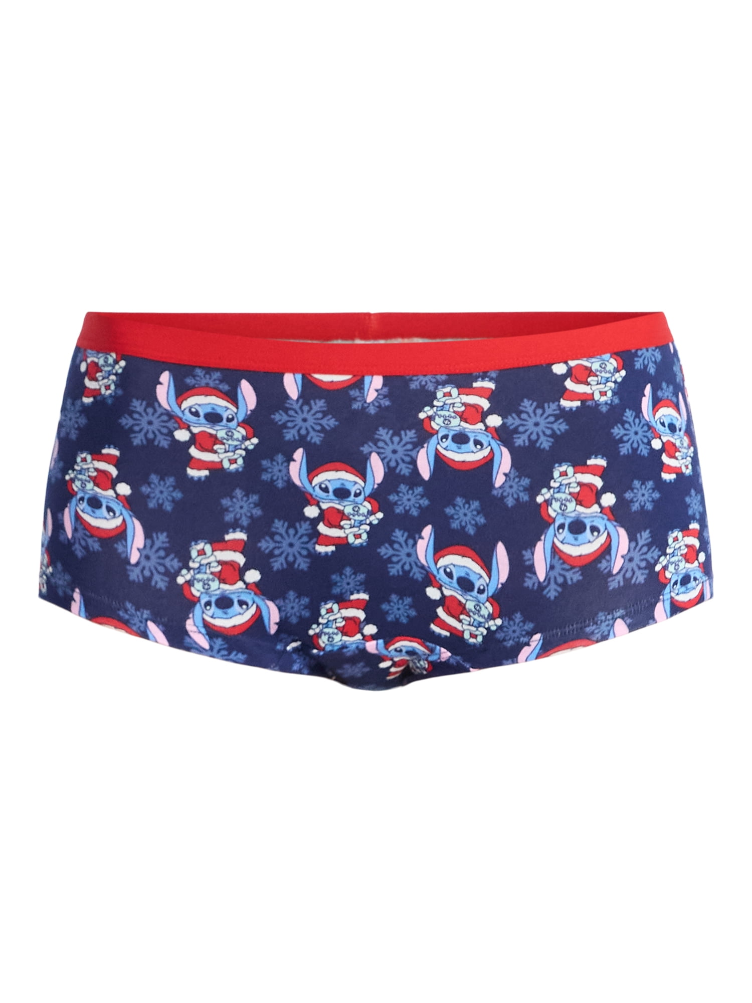 Disney Stitch Women's Christmas Boyshort Panties, 3-Pack, Sizes S-XXL