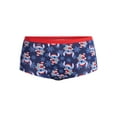 thumbnail image 4 of Disney Stitch Women's Christmas Boyshort Panties, 3-Pack, Sizes S-XXL, 4 of 6