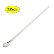 Uxcell 260mm Stainless Steel Micro Scoop Reagent Sampling Spoon 3 Pack