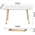 thumbnail image 2 of Folding Coffee Table White Small Coffee Tables for Living Room Portable Simple Modern Center Table for Small Spaces, No Assembly, 31.5 * 15.7 * 17.7IN, White Htp, 2 of 14